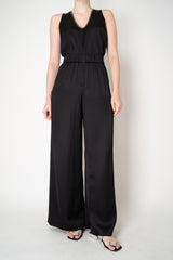 Peserico Wide Leg Pull-On Satin Pants  in Black Vancouver. Shop Online or in Store.