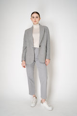 Peserico Wool Cashmere Flannel Lurex Blazer in Light Grey Vancouver. Shop Online or in Store.
