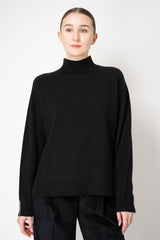 Peserico Wool Cashmere High Neck Knit Pullover in Black Vancouver. Shop Online or in Store.