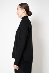 Peserico Wool Cashmere High Neck Knit Pullover in Black Vancouver. Shop Online or in Store.