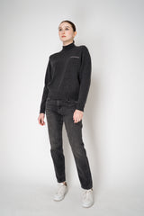 Peserico Wool Cashmere Knit Turtleneck Pullover with Brilliant Beading in Grey Vancouver. Shop Online or in Store.