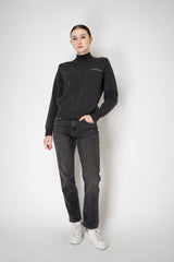 Peserico Wool Cashmere Knit Turtleneck Pullover with Brilliant Beading in Grey Vancouver. Shop Online or in Store.