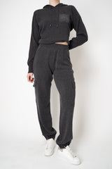 Peserico Wool Knitted Cargo Joggers in Charcoal Vancouver. Shop Online or in Store.