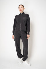 Peserico Wool Knitted Cargo Joggers in Charcoal Vancouver. Shop Online or in Store.