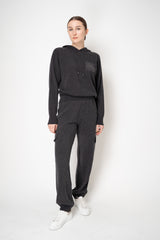 Peserico Wool Knitted Cargo Joggers in Charcoal Vancouver. Shop Online or in Store.