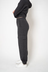 Peserico Wool Knitted Cargo Joggers in Charcoal Vancouver. Shop Online or in Store.
