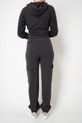 Peserico Wool Knitted Cargo Joggers in Charcoal Vancouver. Shop Online or in Store.