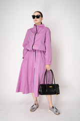 Peter O. Mahler A-line Crash Skirt with Contrasting Zipper Detail in Pink Vancouver. Shop Online or in Store.