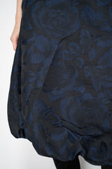 Peter O. Mahler Brocade Tulip Skirt in Navy and Black Floral Print Vancouver. Shop Online or in Store. 