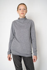 Peter O. Mahler Cashmere Knit Turtleneck Pullover in Light Grey Vancouver. Shop Online or in Store.
