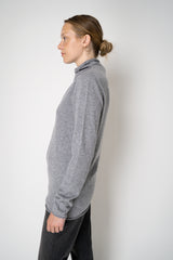 Peter O. Mahler Cashmere Knit Turtleneck Pullover in Light Grey Vancouver. Shop Online or in Store.