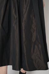 Peter O. Mahler Crash Pleated A-line Skirt in Brown Shot Black Vancouver. Shop Online or in Store. 