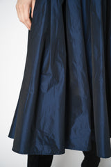 Peter O. Mahler Crash Pleated A-line Skirt in in Blue Shot Black Vancouver. Shop Online or in Store. 