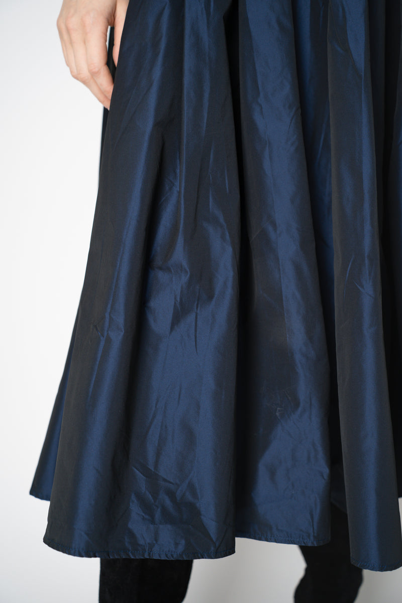 Peter O. Mahler Crash Pleated A-line Skirt in in Blue Shot Black Vancouver. Shop Online or in Store. 