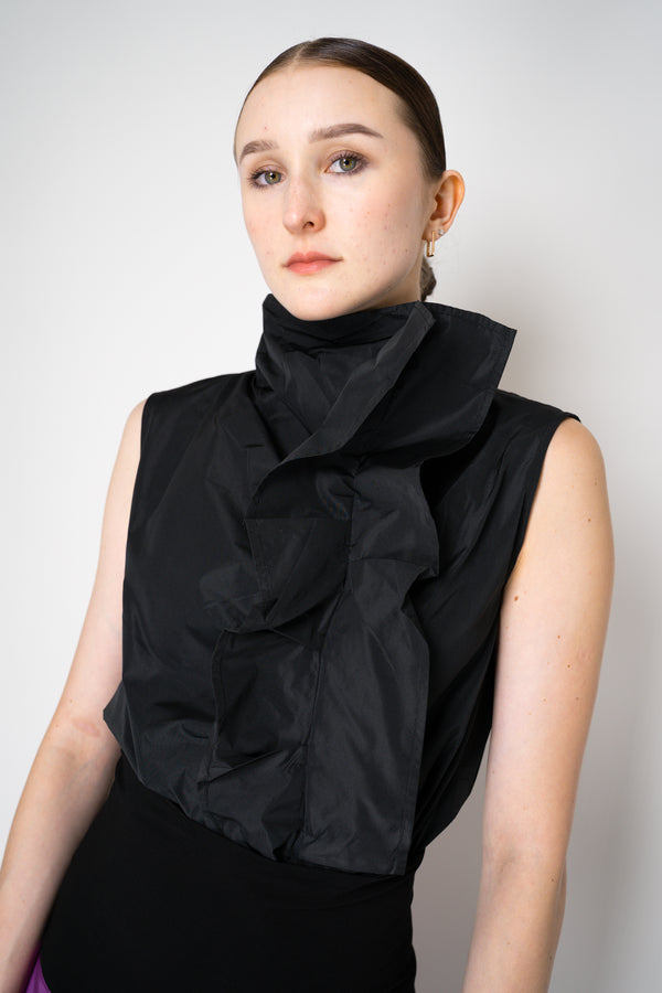 Peter O. Mahler Crash Ruffled Sleeveless Top in Black Vancouver. Shop Online or in Store. 