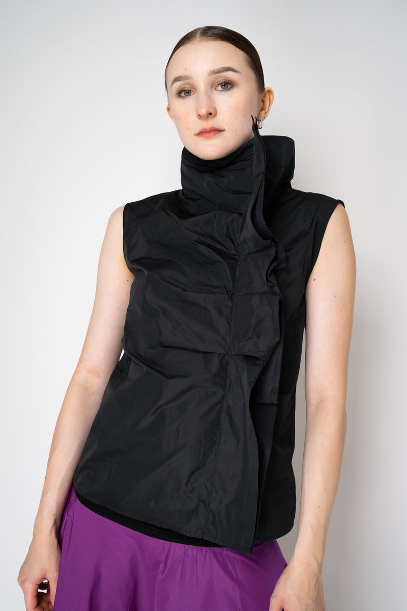 Peter O. Mahler Crash Ruffled Sleeveless Top in Black Vancouver. Shop Online or in Store. 
