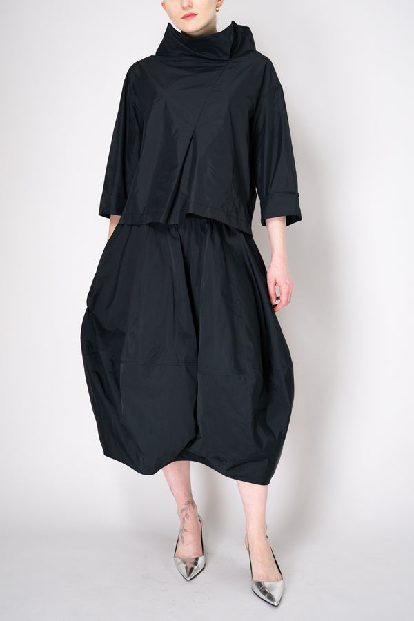 Peter O. Mahler Crash Taffeta High Neck Top in Black Vancouver. Shop Online or in Store