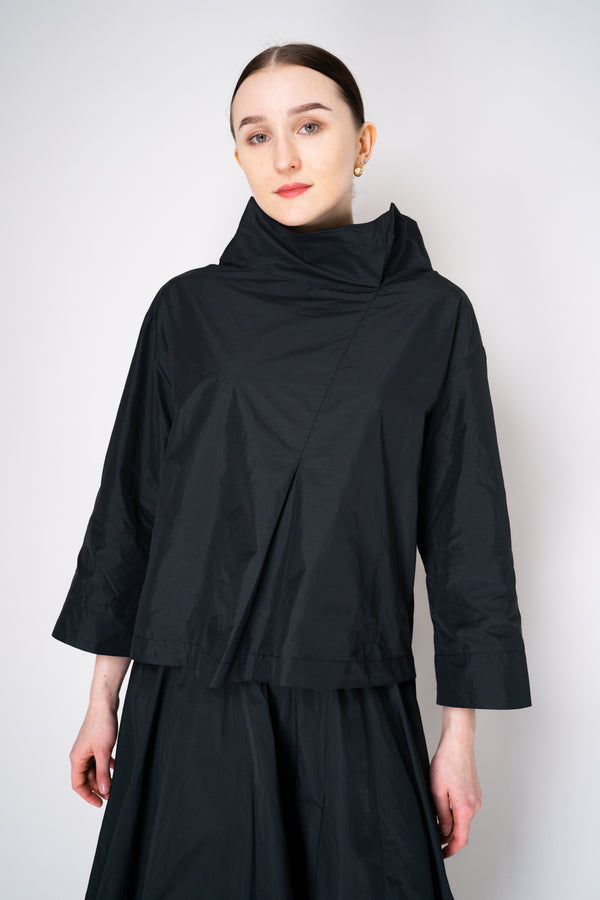 Peter O. Mahler Crash Taffeta High Neck Top in Black Vancouver. Shop Online or in Store