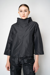 Peter O. Mahler Crash Taffeta High Neck Top in Dark Anthracite Vancouver. Shop Online or in Store. 