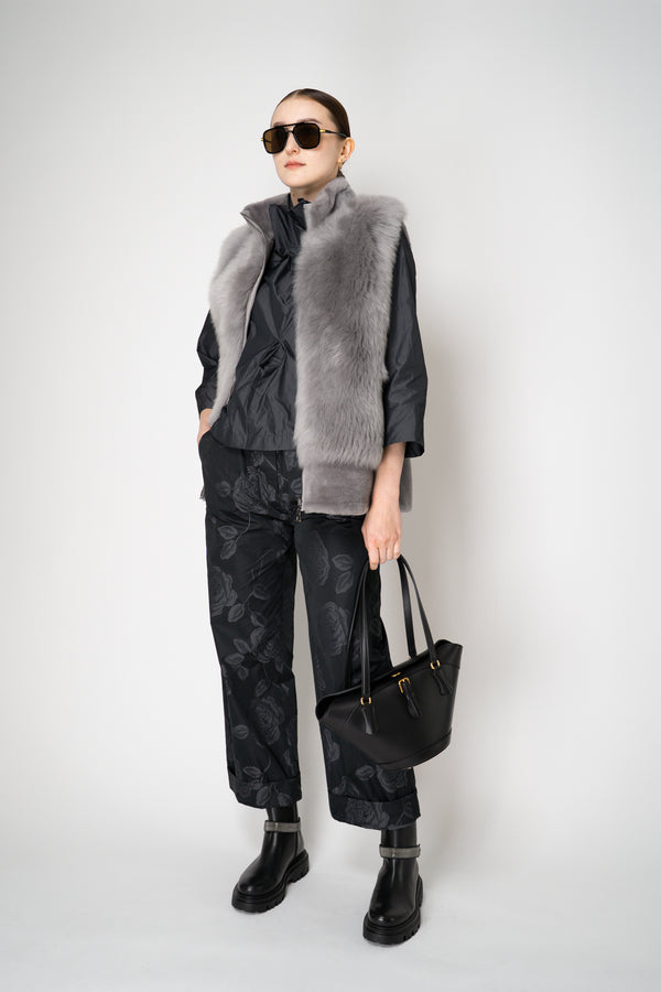 Peter O. Mahler Crash Taffeta High Neck Top in Dark Anthracite Vancouver. Shop Online or in Store. 