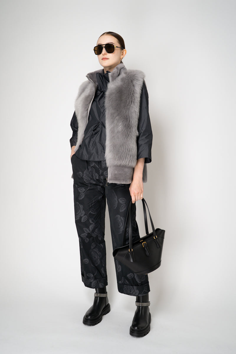 Peter O. Mahler Crash Taffeta High Neck Top in Dark Anthracite Vancouver. Shop Online or in Store. 