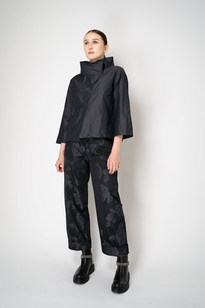 Peter O. Mahler Crash Taffeta High Neck Top in Dark Anthracite Vancouver. Shop Online or in Store. 