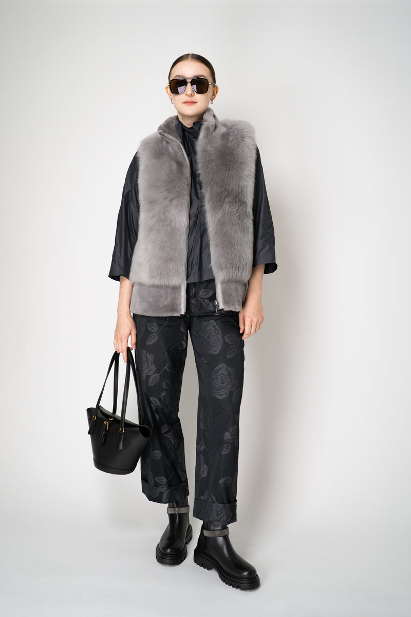 Peter O. Mahler Crash Taffeta High Neck Top in Dark Anthracite Vancouver. Shop Online or in Store. 