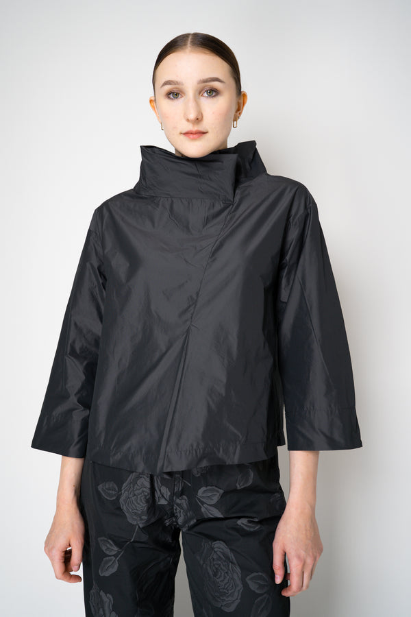 Peter O. Mahler Crash Taffeta High Neck Top in Dark Anthracite Vancouver. Shop Online or in Store. 