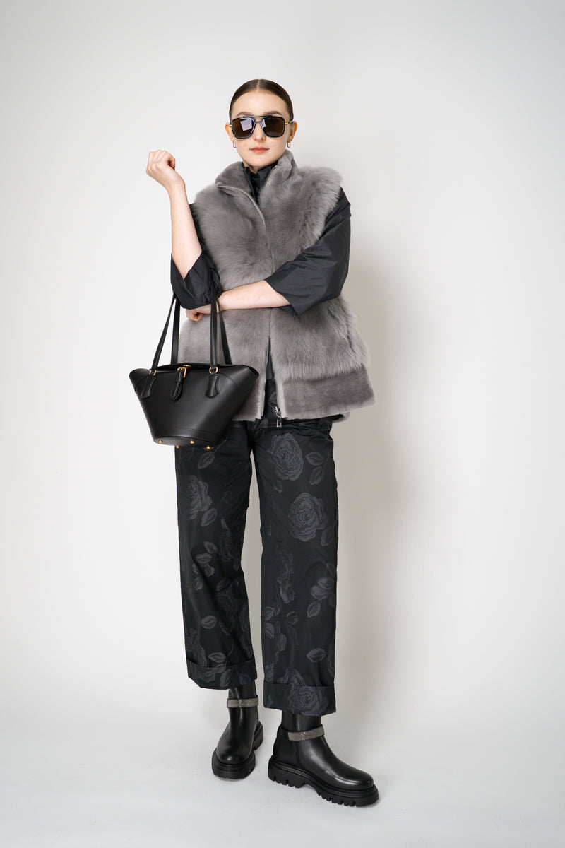 Peter O. Mahler Crash Taffeta High Neck Top in Dark Anthracite Vancouver. Shop Online or in Store. 