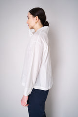 Peter O. Mahler Crash Taffeta High Neck Top in White Vancouver. Shop Online or in Store