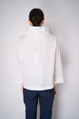 Peter O. Mahler Crash Taffeta High Neck Top in White Vancouver. Shop Online or in Store