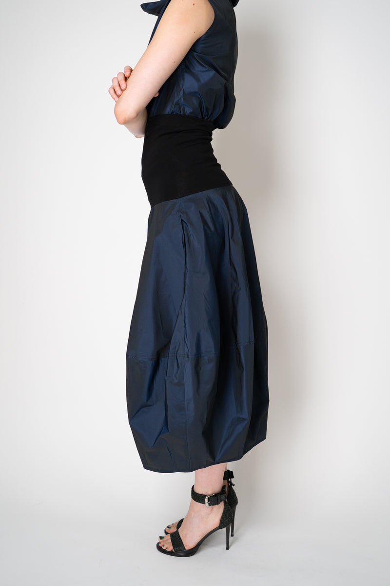 Peter O. Mahler Crash Tulip Skirt in Blue Shot Black Vancouver. Shop Online or in Store.