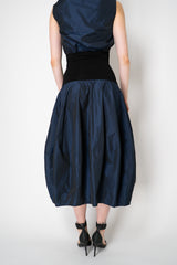 Peter O. Mahler Crash Tulip Skirt in Blue Shot Black Vancouver. Shop Online or in Store.