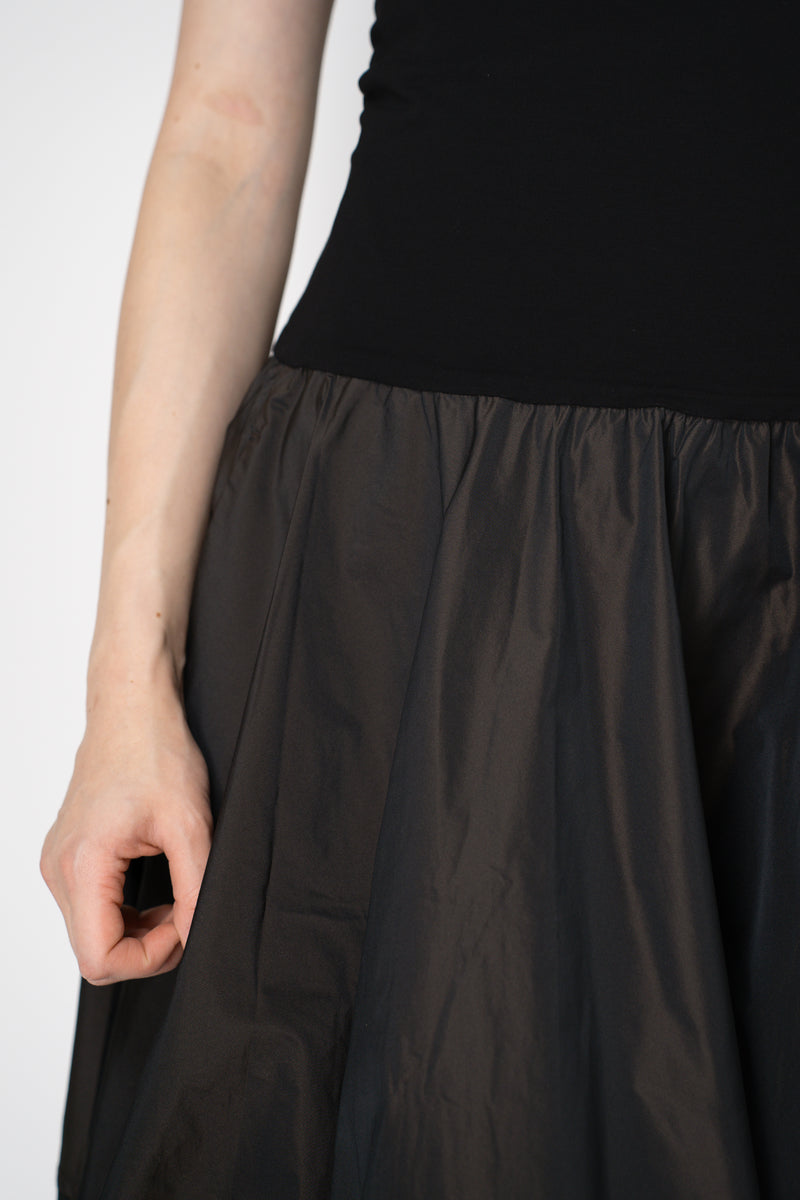 Peter O. Mahler Crash Tulip Skirt in Brown Shot Black Vancouver. Shop Online or in Store. 