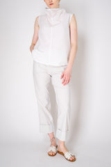 Peter O. Mahler Crash Wide Neck Sleeveless Top in White Vancouver. Shop Online or in Store.