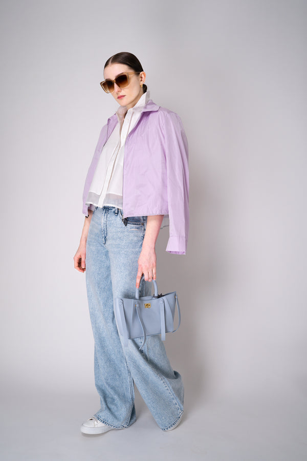 Peter O. Mahler Crash Zip-Up Shirt Jacket in Lilac Vancouver. Shop Online or in Store.