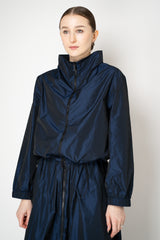 Peter O. Mahler High Neck Crash Zip Sporty Jacket in Navy Vancouver. Shop Online or in Store.
