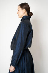 Peter O. Mahler High Neck Crash Zip Sporty Jacket in Navy Vancouver. Shop Online or in Store.