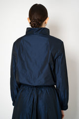 Peter O. Mahler High Neck Crash Zip Sporty Jacket in Navy Vancouver. Shop Online or in Store.
