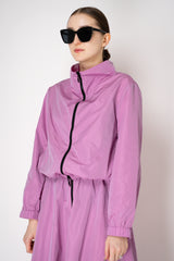 Peter O. Mahler High Neck Crash Zip Sporty Jacket in Pink Vancouver. Shop Online or in Store.