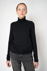 Peter O. Mahler Long Sleeve Turtleneck Jersey Pullover Top in Black Vancouver. Shop Online or in Store. 