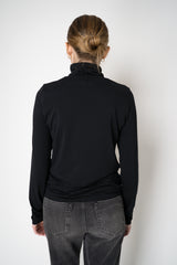 Peter O. Mahler Long Sleeve Turtleneck Jersey Pullover Top in Black Vancouver. Shop Online or in Store. 