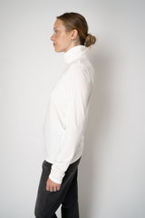 Peter O. Mahler Long Sleeve Turtleneck Jersey Pullover Top in White Vancouver. Shop Online or in Store.