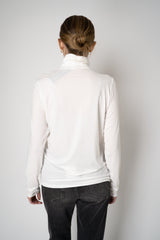 Peter O. Mahler Long Sleeve Turtleneck Jersey Pullover Top in White Vancouver. Shop Online or in Store.