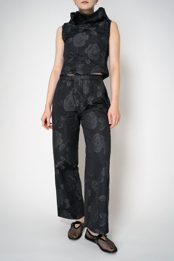 Peter O. Mahler Pull-On Style Floral Print Crash Pants in Black Vancouver. Shop Online or in Store. 