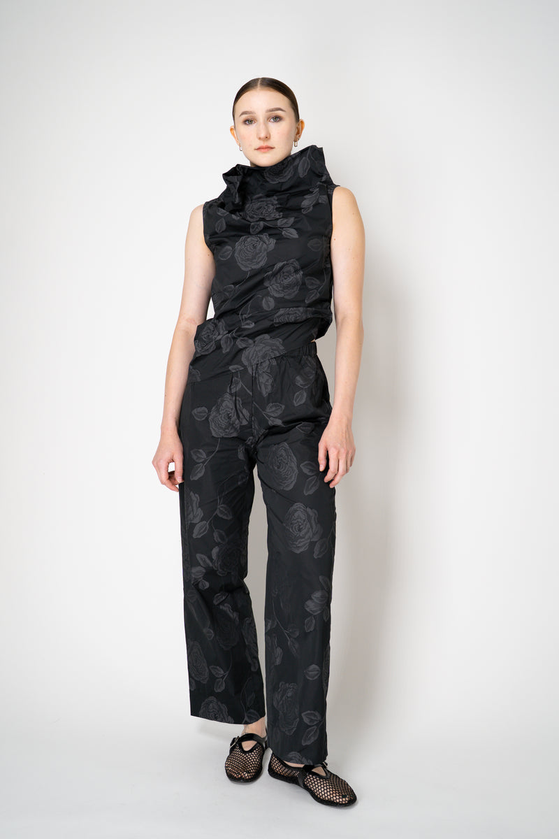 Peter O. Mahler Pull-On Style Floral Print Crash Pants in Black Vancouver. Shop Online or in Store. 