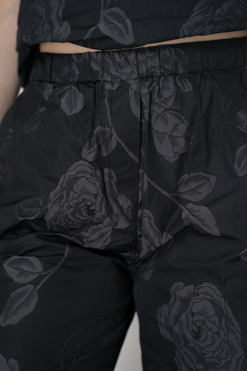 Peter O. Mahler Pull-On Style Floral Print Crash Pants in Black Vancouver. Shop Online or in Store. 