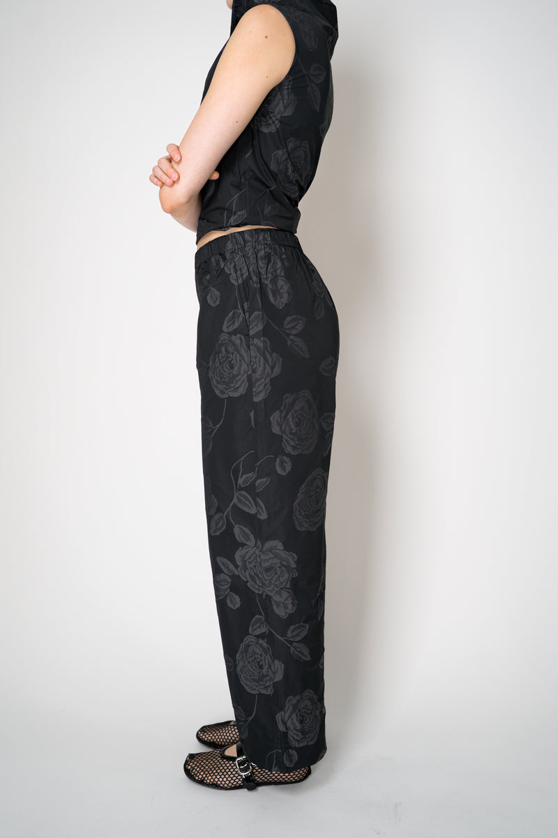 Peter O. Mahler Pull-On Style Floral Print Crash Pants in Black Vancouver. Shop Online or in Store. 