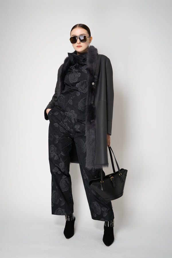 Peter O. Mahler Pull-On Style Floral Print Crash Pants in Black Vancouver. Shop Online or in Store. 