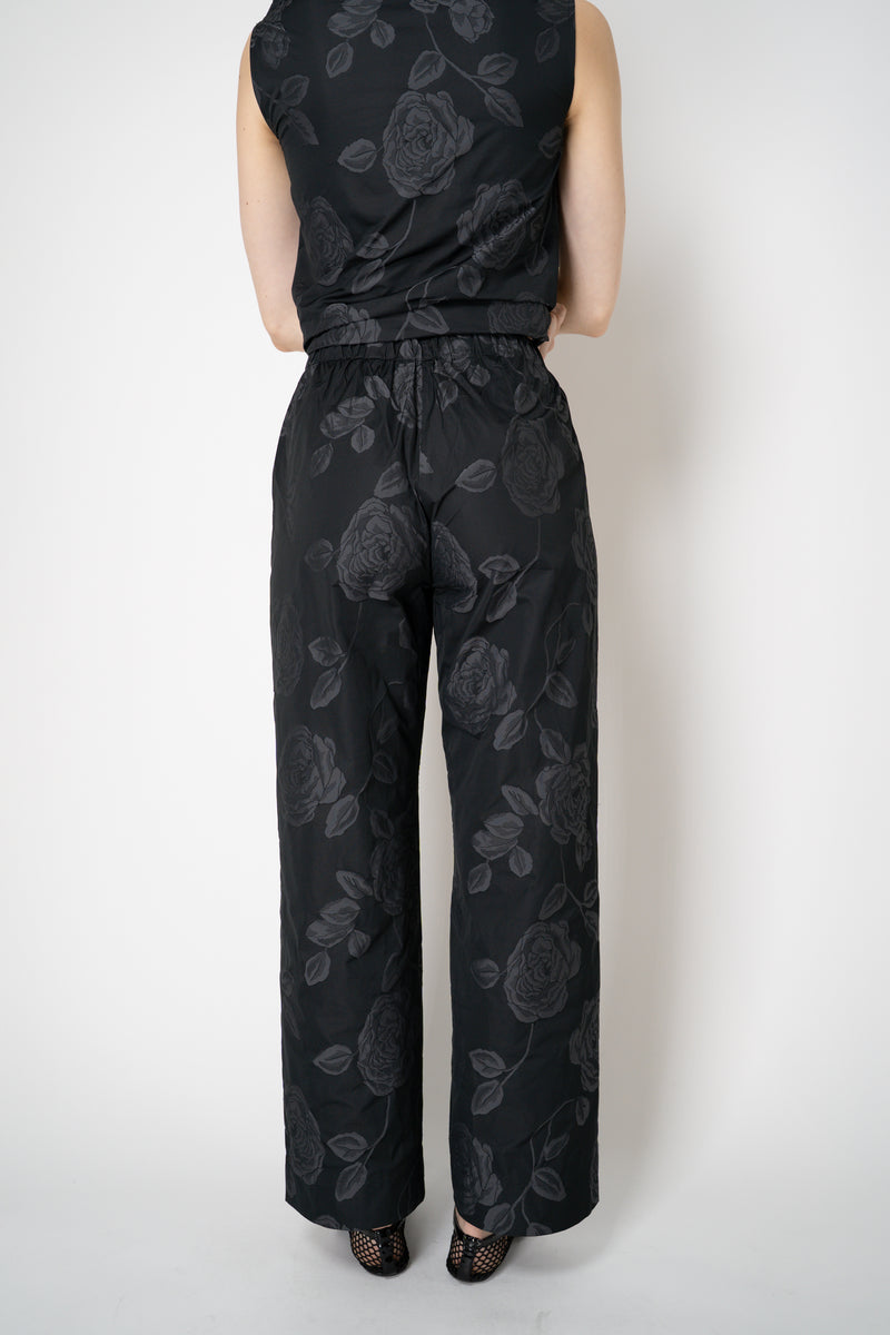 Peter O. Mahler Pull-On Style Floral Print Crash Pants in Black Vancouver. Shop Online or in Store. 